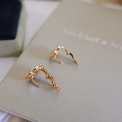 [moco jewellerys]ラッキーピンクゴールドホワイトモップイヤリング