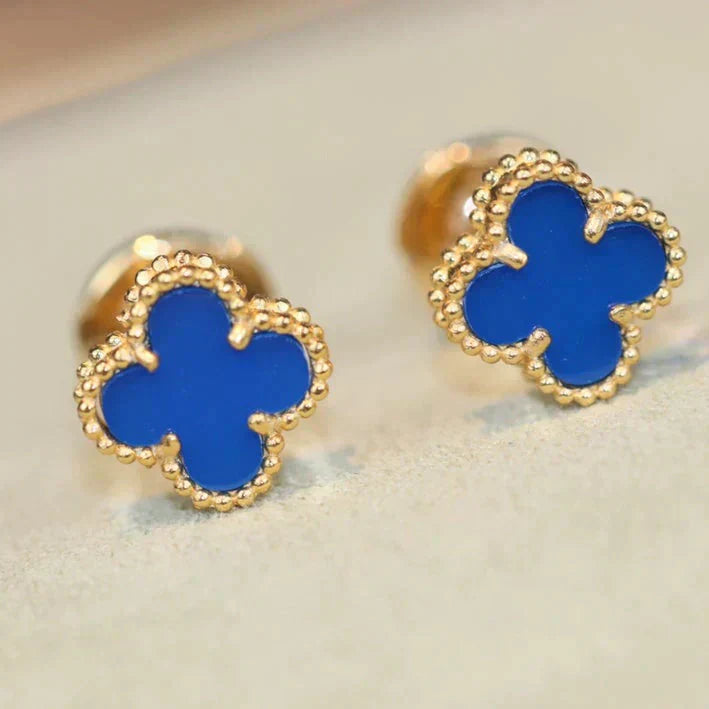 [moco jewellerys]クローバーミニ9.5mmターコイズイヤリング