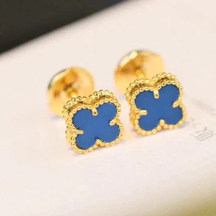[moco jewellerys]クローバーミニ9.5mmターコイズイヤリング