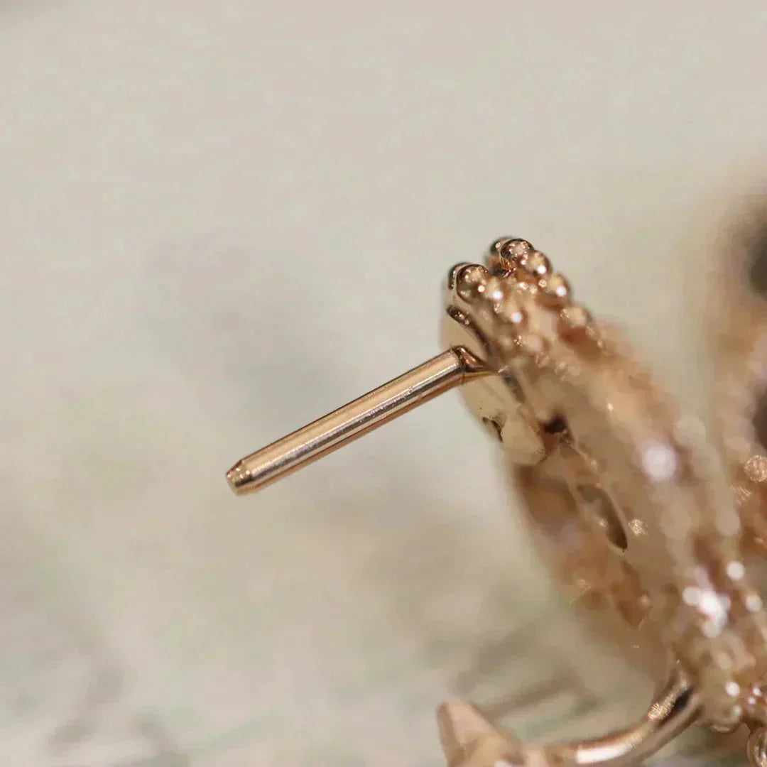 ??Loco?¡¥CLOVER MEDIUM 1 MOTIFS FUll DIAMOND EARRINGS