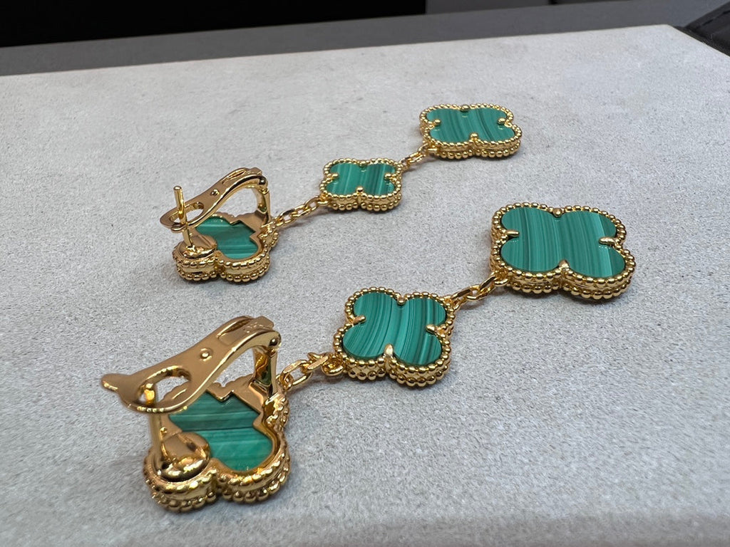 ??Loco?¡¥CLOVER MALACHITE 3 MOTIFS GOLD