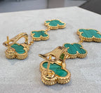 ??Loco?¡¥CLOVER MALACHITE 3 MOTIFS GOLD