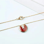 ??Loco?¡¥AMULETTE GOLD CARNELIAN ONYX NECKLACE