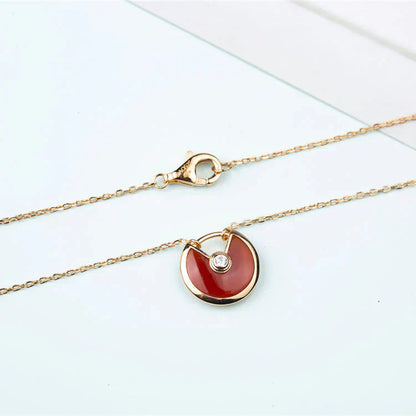 [moco jewellerys]アミュレット ゴールド カーネリアン オニキス ネックレス