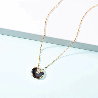 [moco jewellerys]アミュレット ゴールド カーネリアン オニキス ネックレス