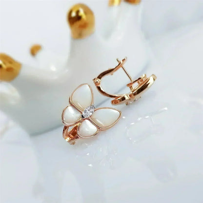 [moco jewelrys]BUTTERFLY MOP DIAMOND EARRINGS