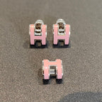 ??Loco?¡¥MINI POP H SILVER EARRINGS PINK