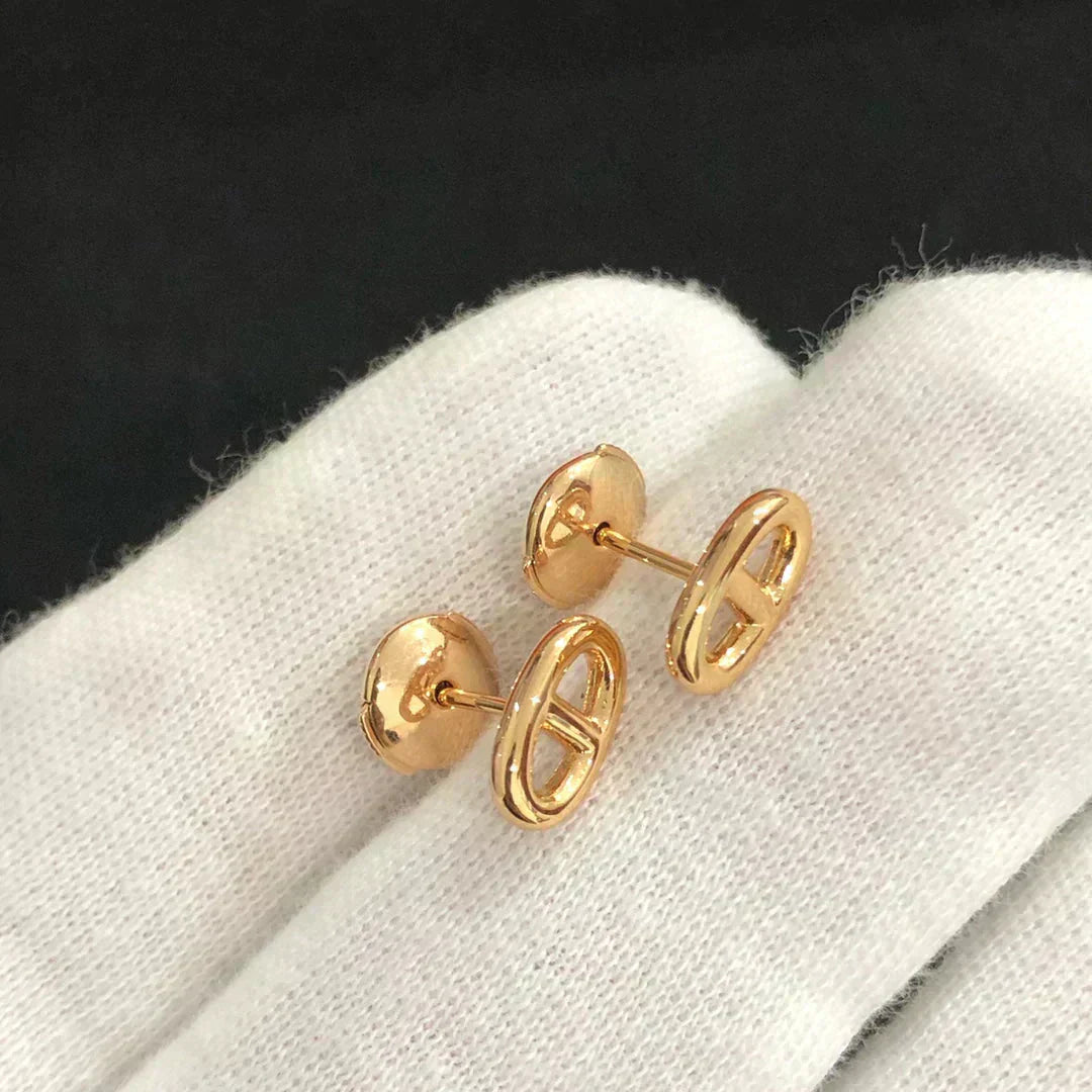 ??Loco?¡¥CHAINE SMALL EARRINGS GOLD AND SILVER