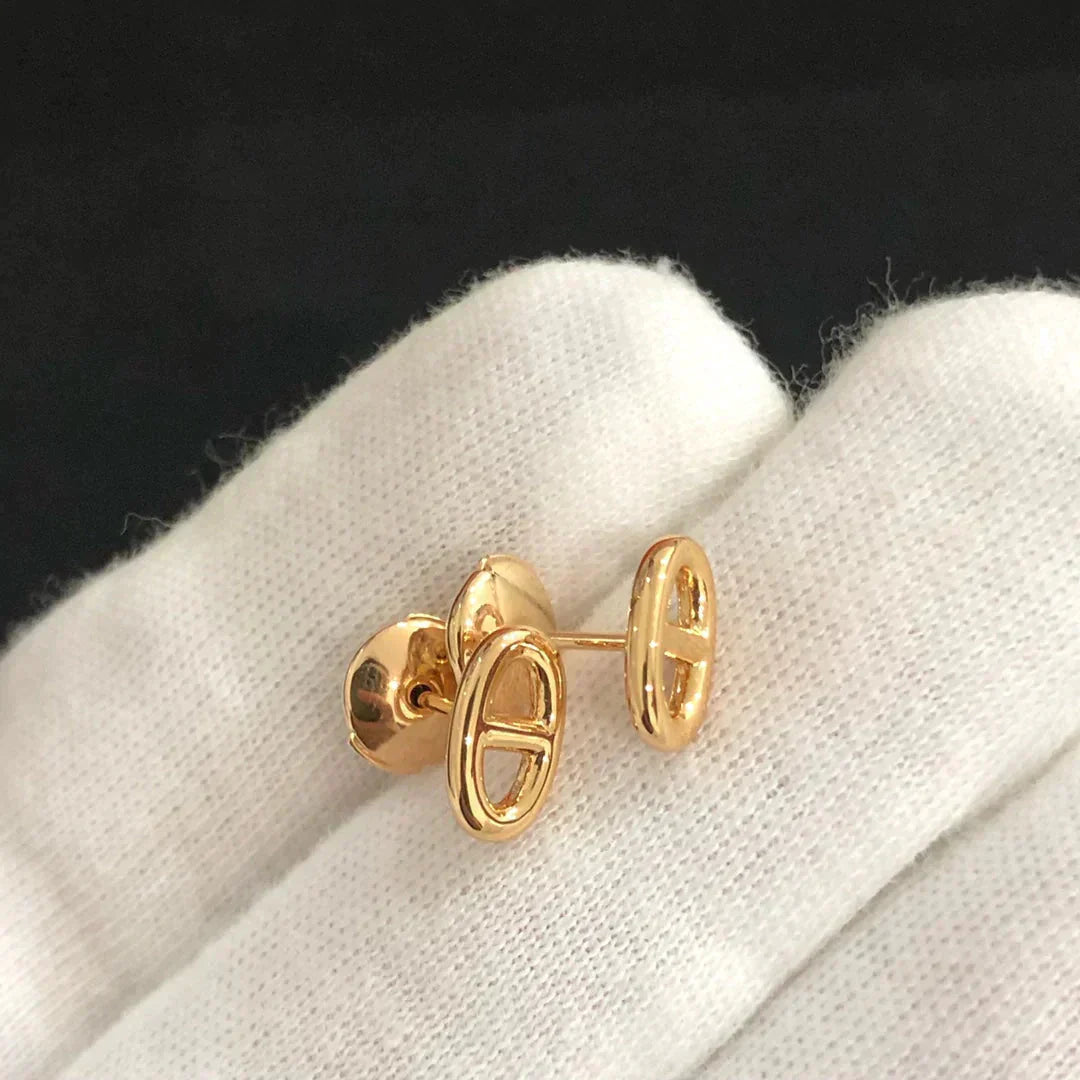 ??Loco?¡¥CHAINE SMALL EARRINGS GOLD AND SILVER