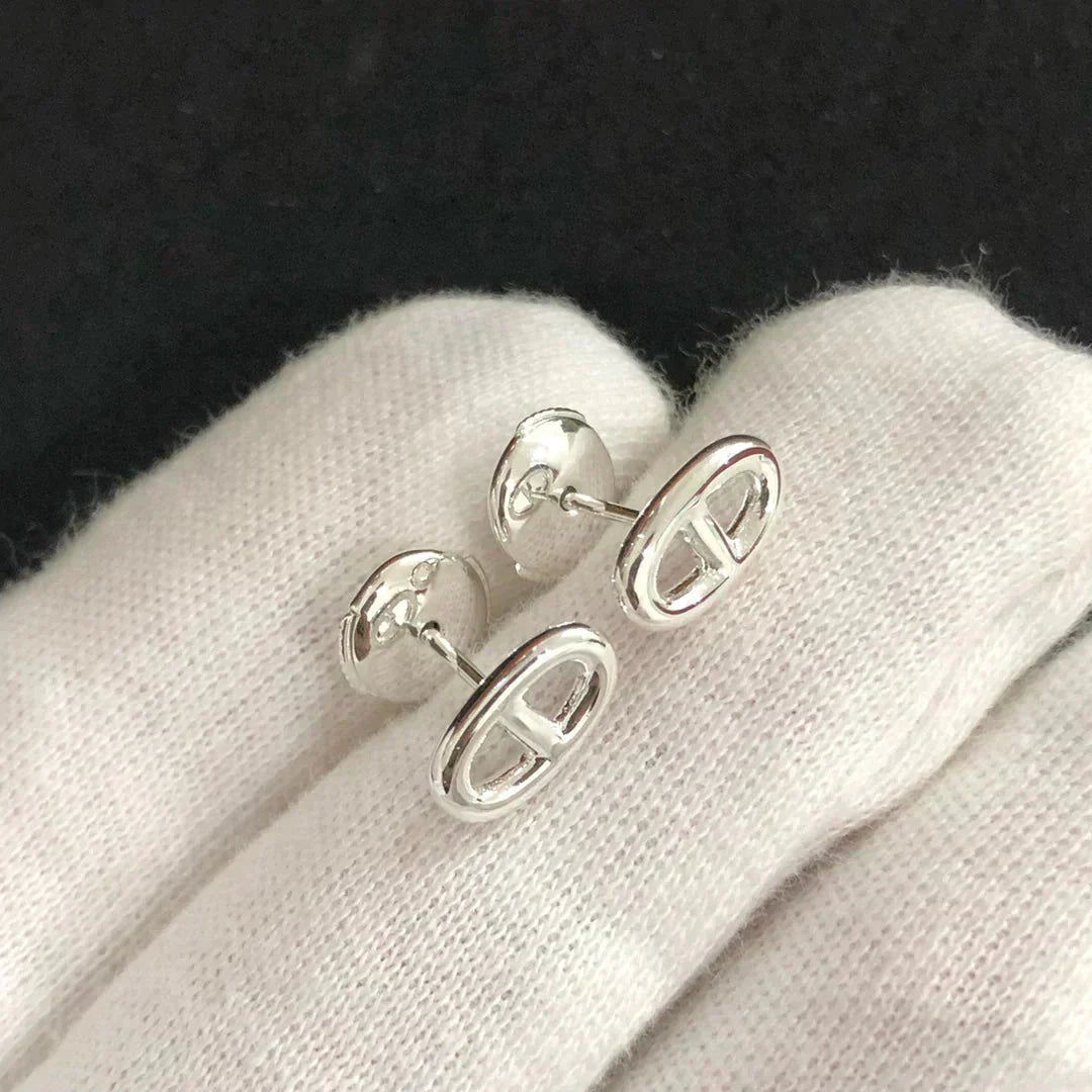 [moco jewellerys]チェーン スモール イヤリング ゴールド＆シルバー