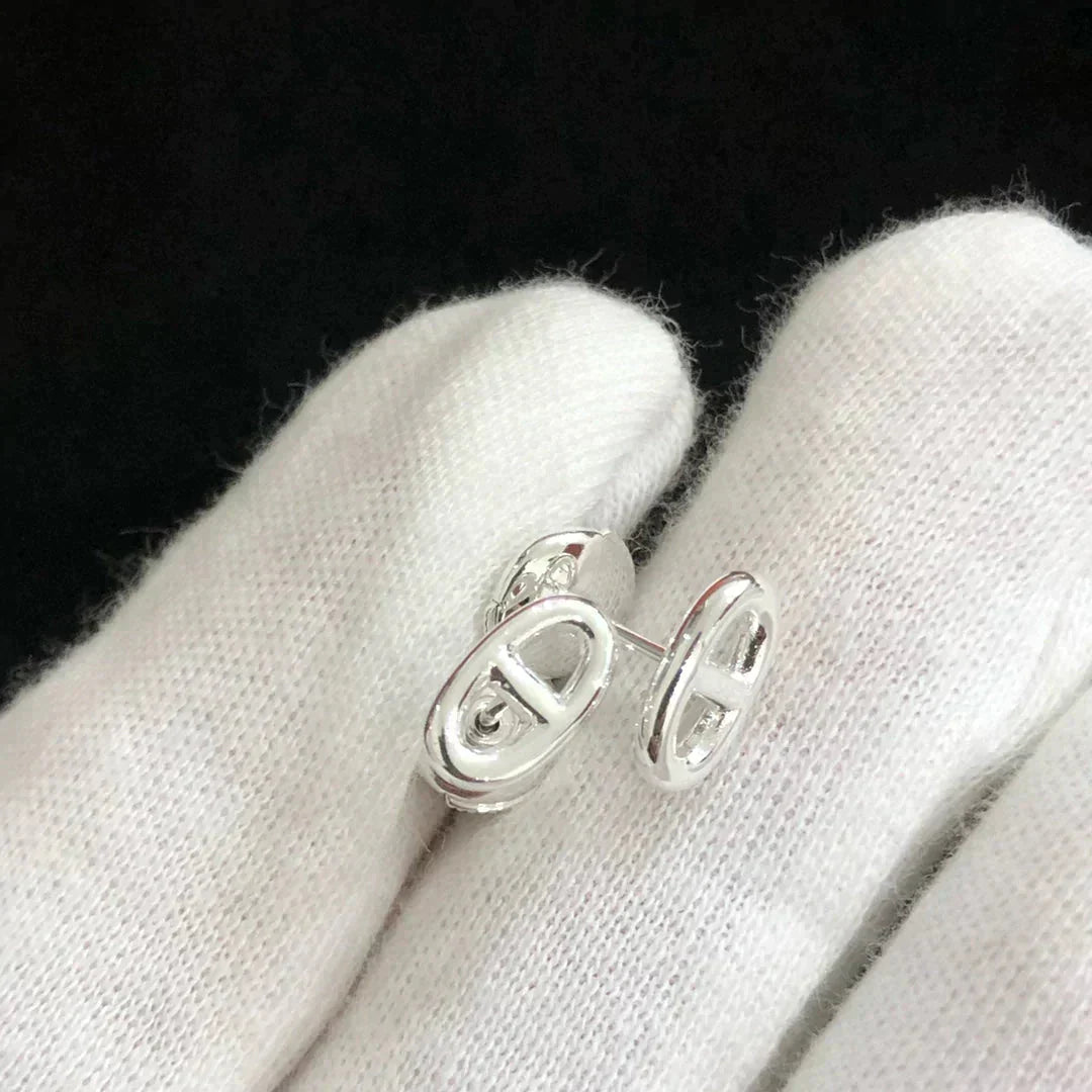 [moco jewellerys]チェーン スモール イヤリング ゴールド＆シルバー