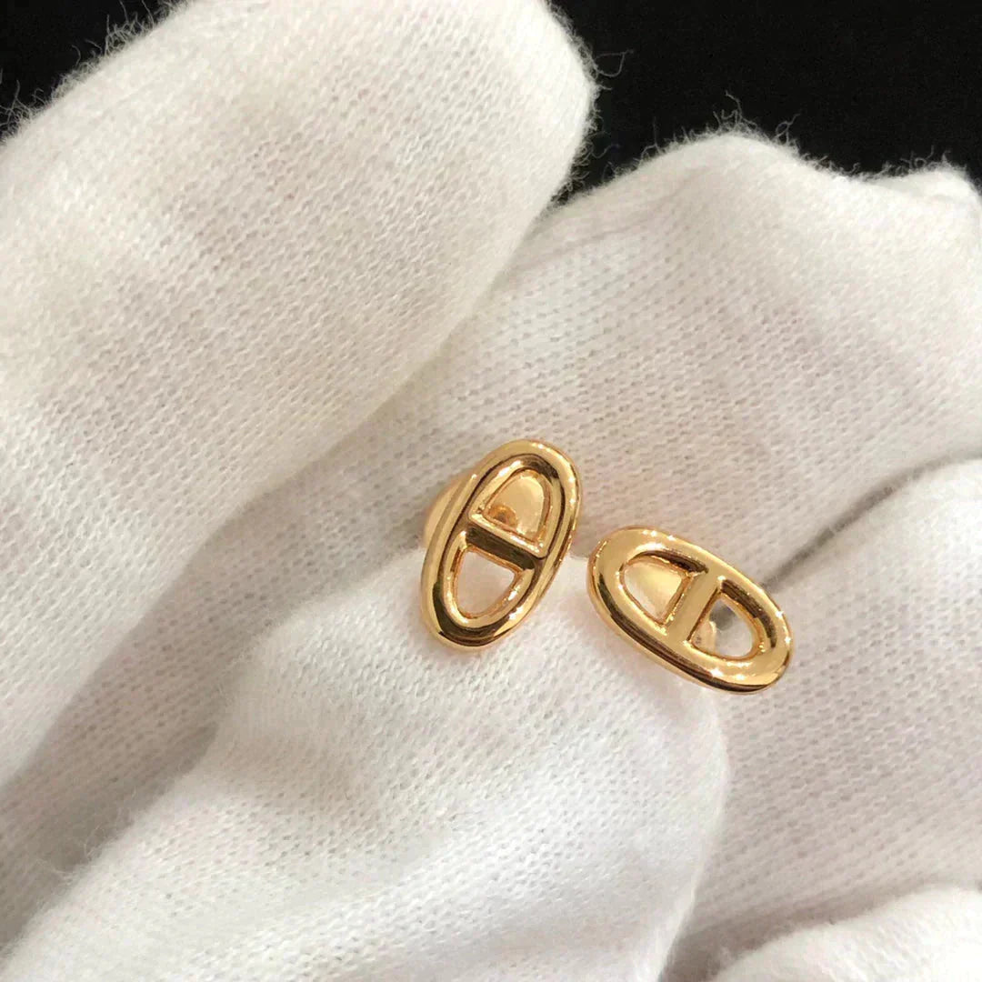 [moco jewellerys]チェーン スモール イヤリング ゴールド＆シルバー