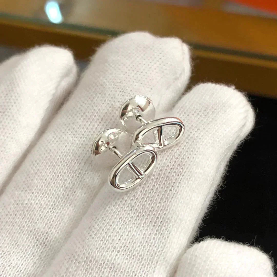 [moco jewellerys]チェーン スモール イヤリング ゴールド＆シルバー