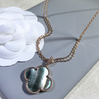 ??Loco?¡¥CLOVER 25MM GOLD DARK MOP BIG CLOVER NECKLACE
