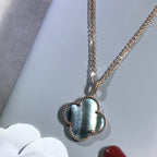 ??Loco?¡¥CLOVER 25MM GOLD DARK MOP BIG CLOVER NECKLACE