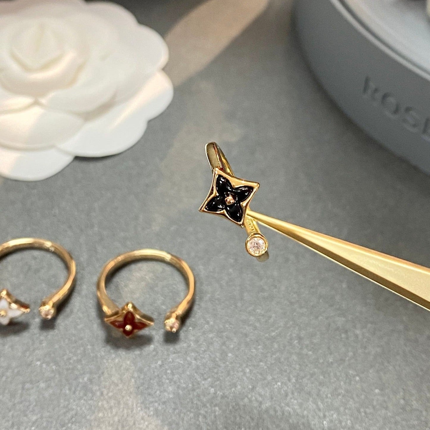 [moco jewelrys]STAR 1 DIAMANT OFFENER RING