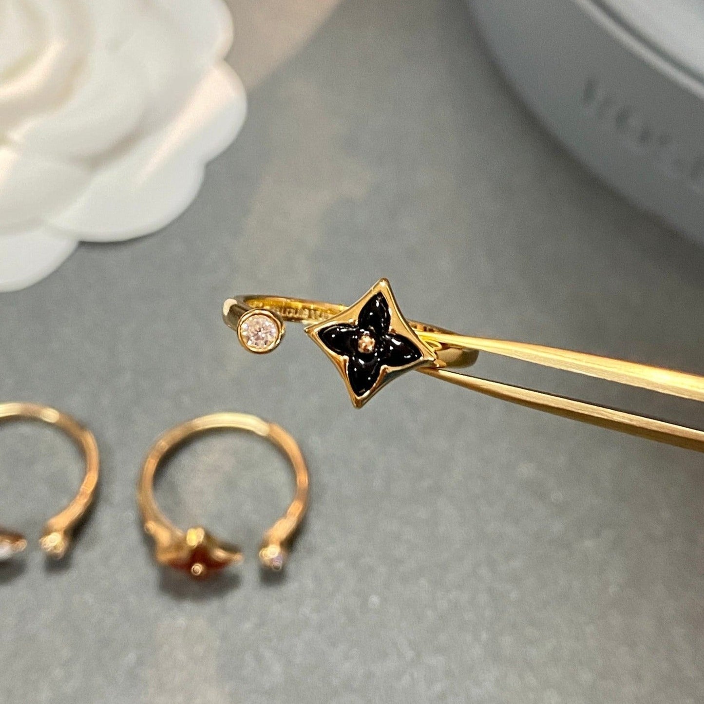 [moco jewelrys]STAR 1 DIAMANT OFFENER RING
