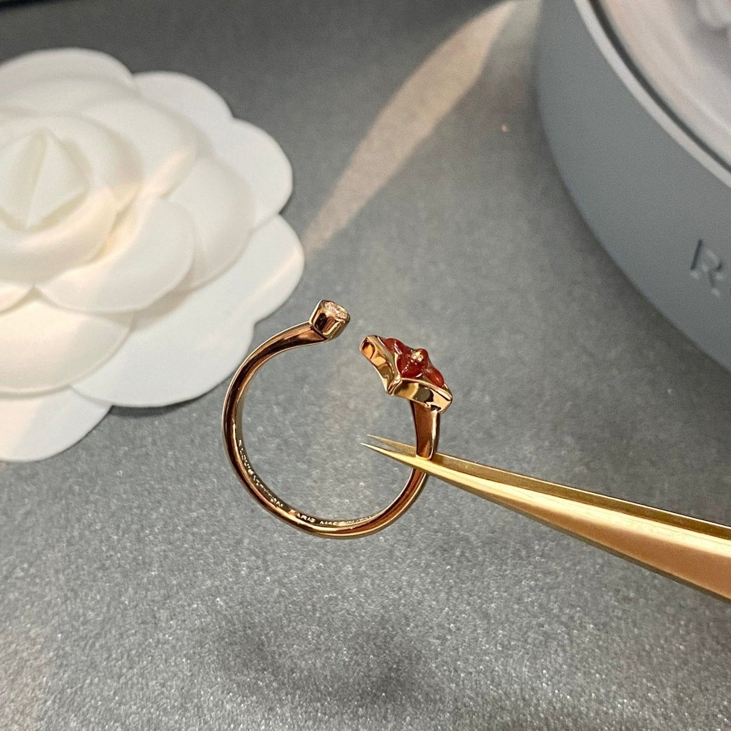 [moco jewelrys]STAR 1 DIAMANT OFFENER RING