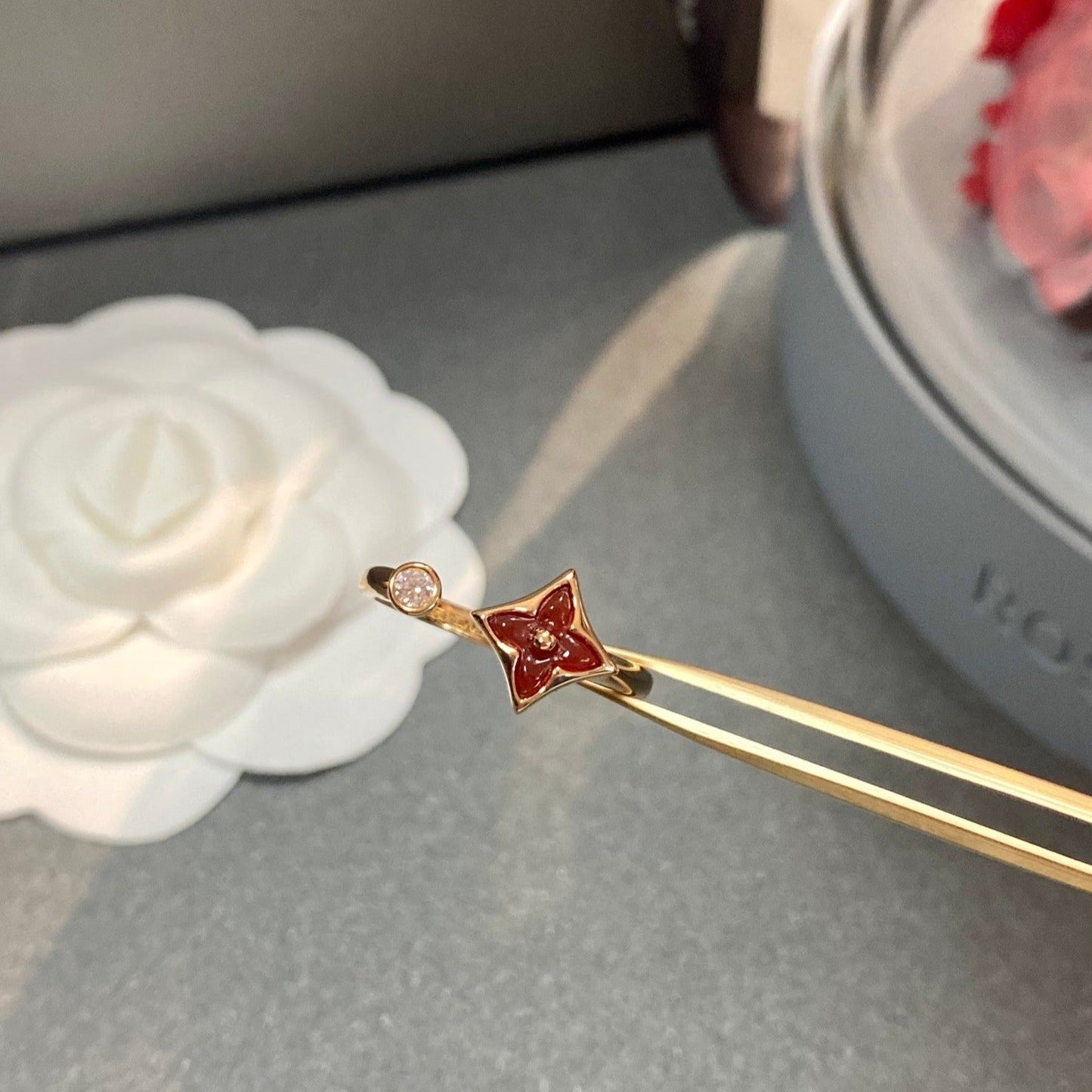 [moco jewelrys]STAR 1 DIAMANT OFFENER RING