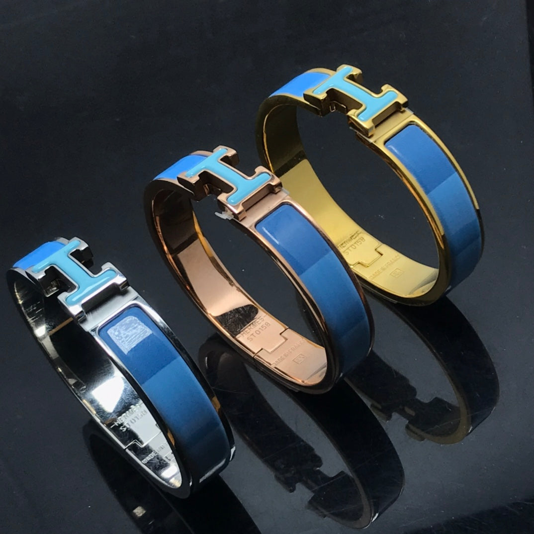 [moco jewelrys]H BRACELET BLUE RAINBOW CERAMIC