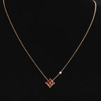 ??Loco?¡¥STAR NECKLACE PINK GOLD 1 DIAMOND