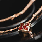 ??Loco?¡¥STAR NECKLACE PINK GOLD 1 DIAMOND