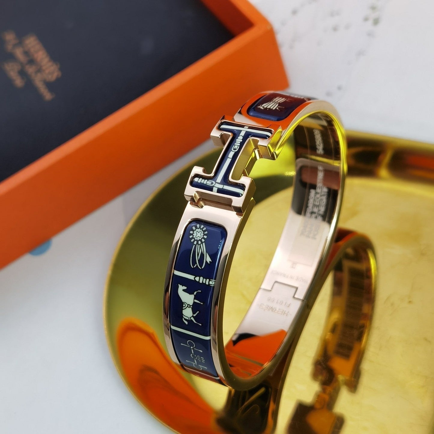 [moco jewelrys]H COUVERTURES DUNKELBLAUES ARMBAND