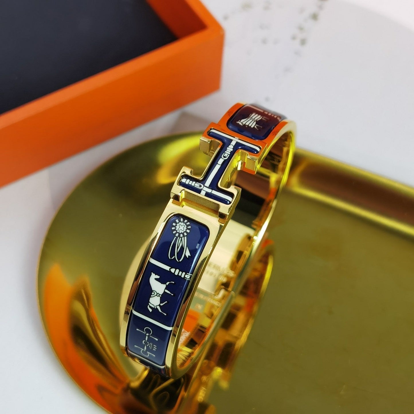 [moco jewelrys]H COUVERTURES DUNKELBLAUES ARMBAND