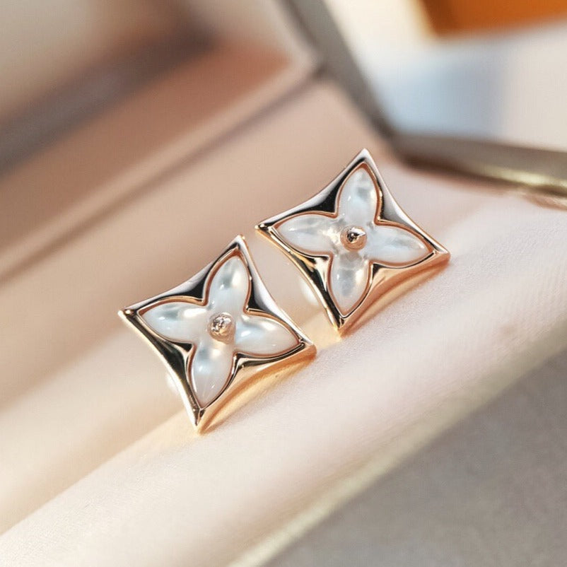 ??Loco?¡¥STAR MOP PINK GOLD EARRINGS