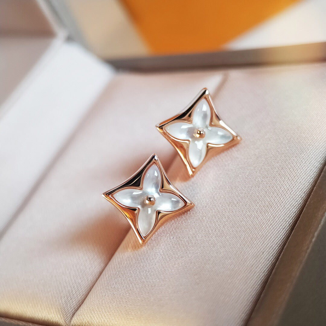 ??Loco?¡¥STAR MOP PINK GOLD EARRINGS