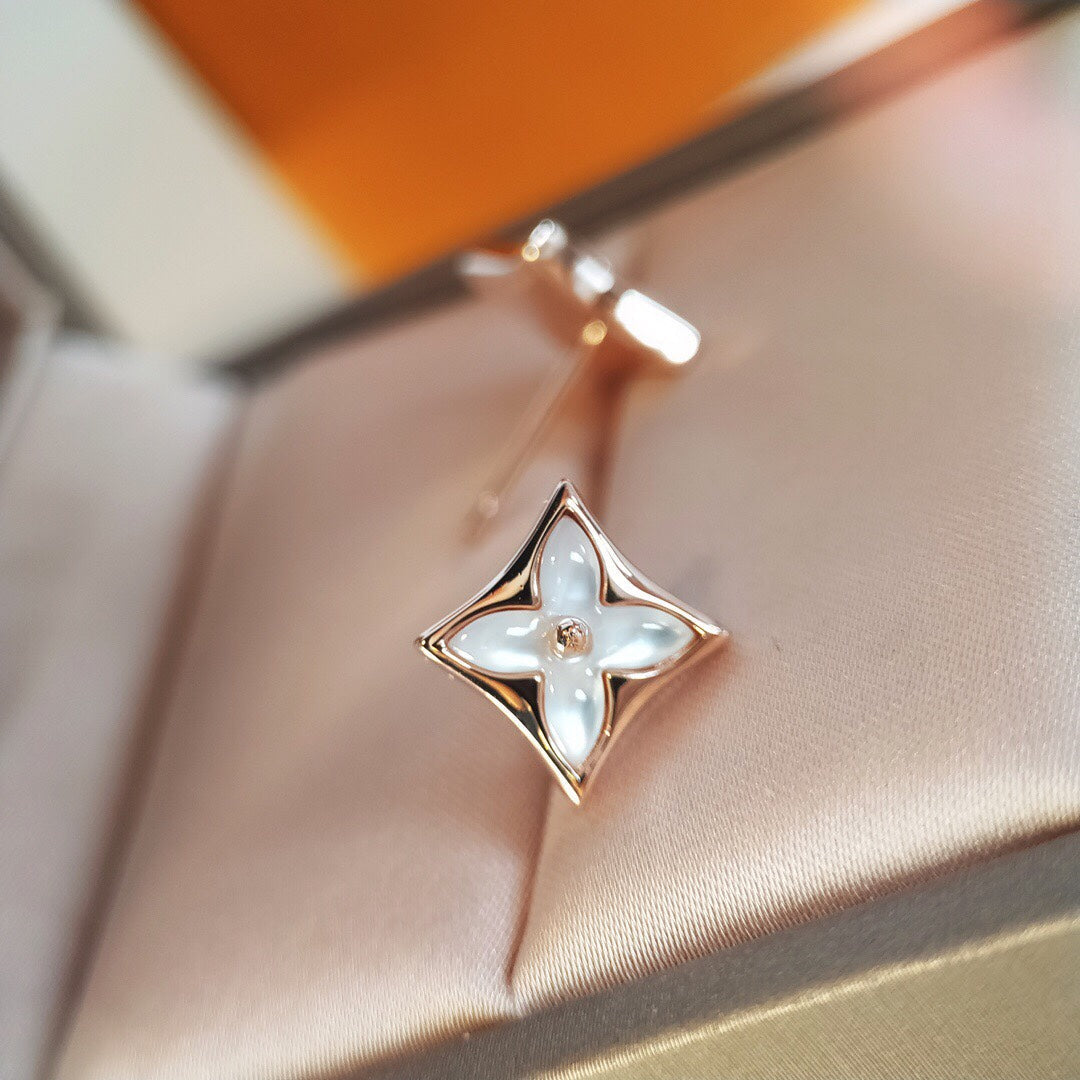 ??Loco?¡¥STAR MOP PINK GOLD EARRINGS