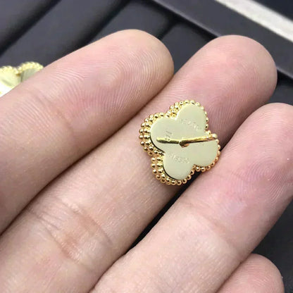 [moco jewelrys]CLOVER MINI 9.5MM LASER EARRINGS