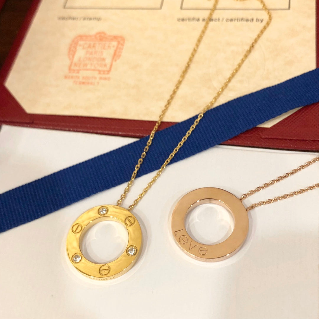 ??Loco?¡¥LOVE NECKLACE 16MM 3 DIAMONDS