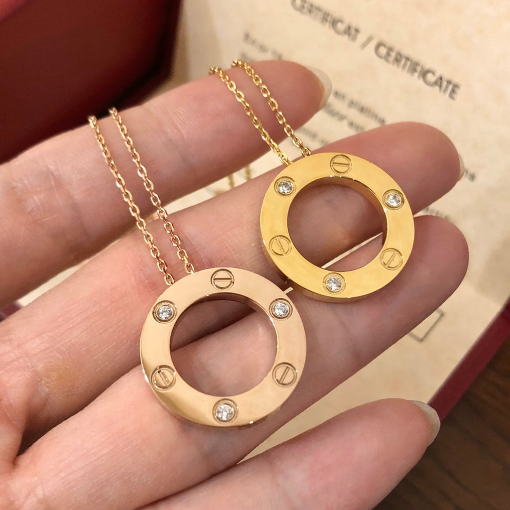 ??Loco?¡¥LOVE NECKLACE 16MM 3 DIAMONDS
