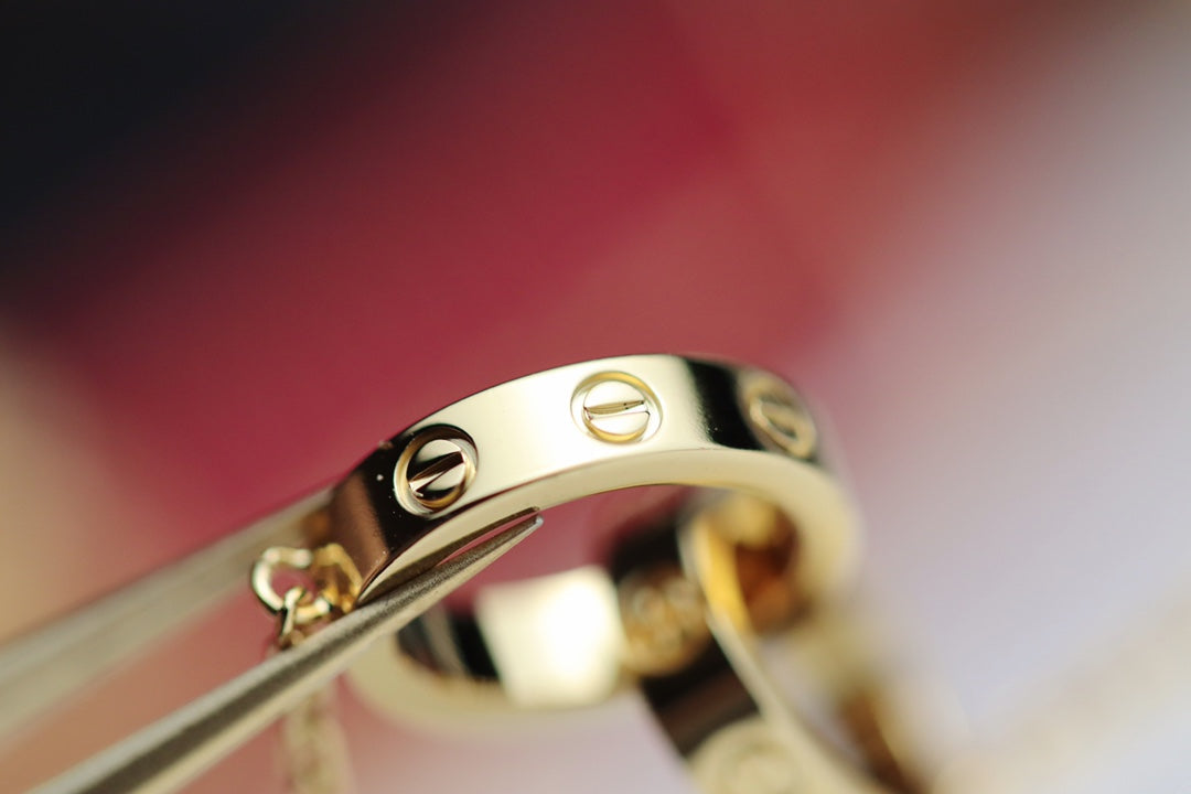 [moco jewellerys]ラブネックレス ダブルリング ゴールド
