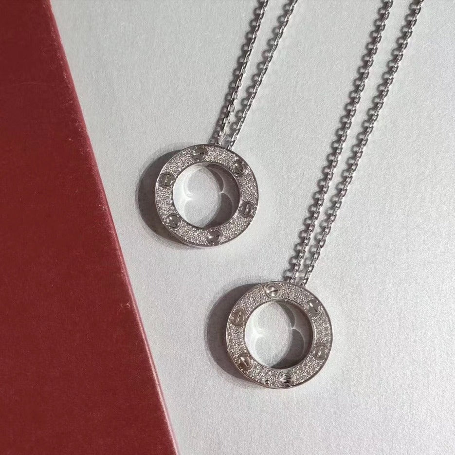 [moco jewellerys]ラブネックレス 調節可能 シルバー