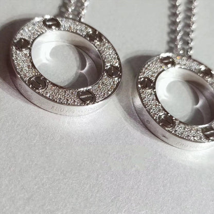 [moco jewellerys]ラブネックレス 調節可能 シルバー