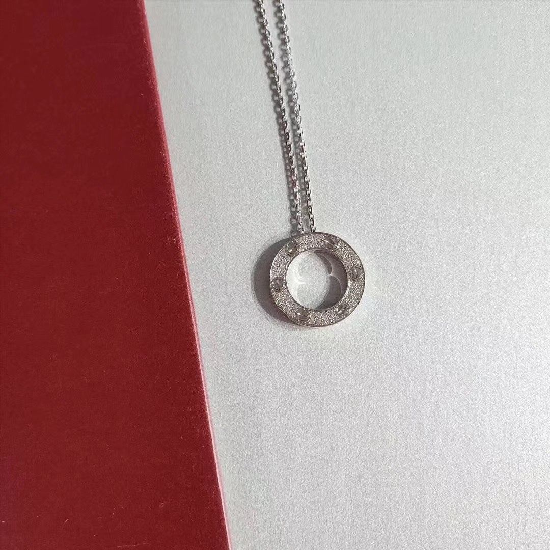 [moco jewellerys]ラブネックレス 調節可能 シルバー
