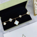 ??Loco?¡¥MAGIC CLOVER MOP GOLD BRACELET 5 MOTIFS