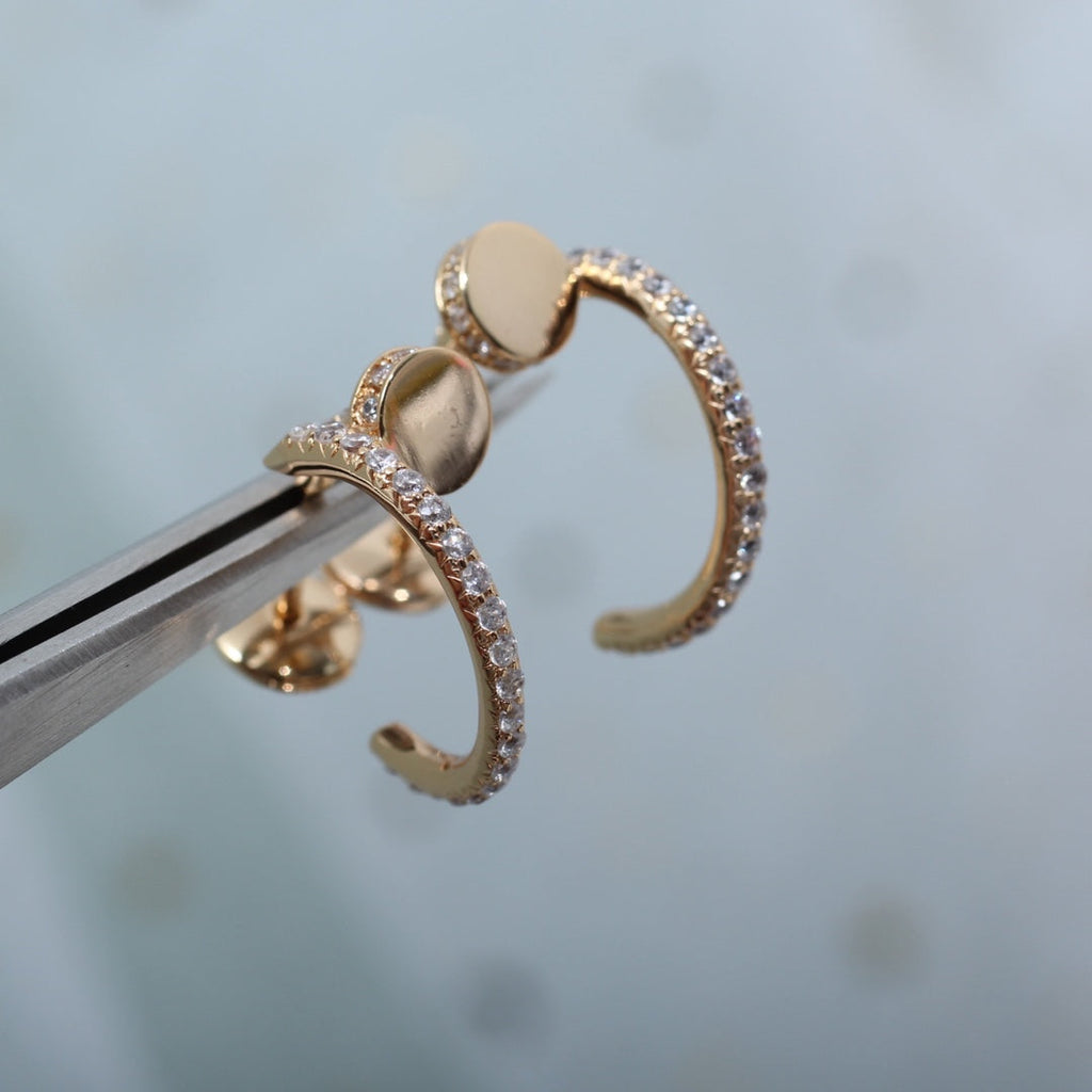 ??Loco?¡¥JUSTE EARRINGS 12.75MM PINK GOLD DIAMOND