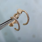 ??Loco?¡¥JUSTE EARRINGS 12.75MM PINK GOLD DIAMOND