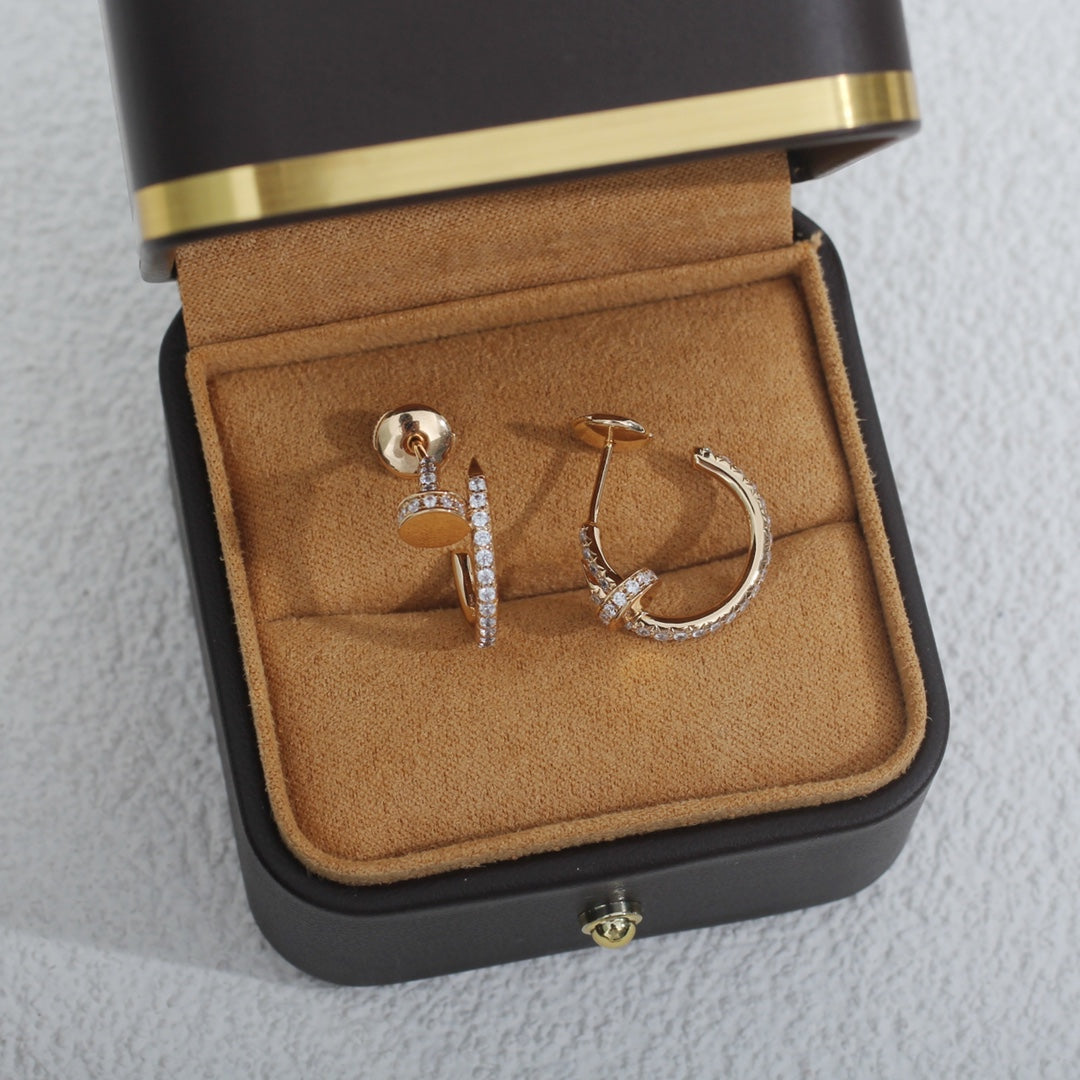 ??Loco?¡¥JUSTE EARRINGS 12.75MM PINK GOLD DIAMOND