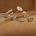 ??Loco?¡¥JUSTE EARRINGS 12.75MM PINK GOLD DIAMOND