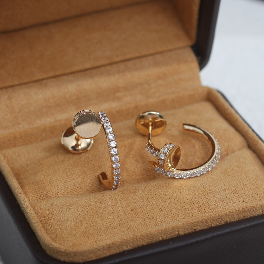 ??Loco?¡¥JUSTE EARRINGS 12.75MM PINK GOLD DIAMOND