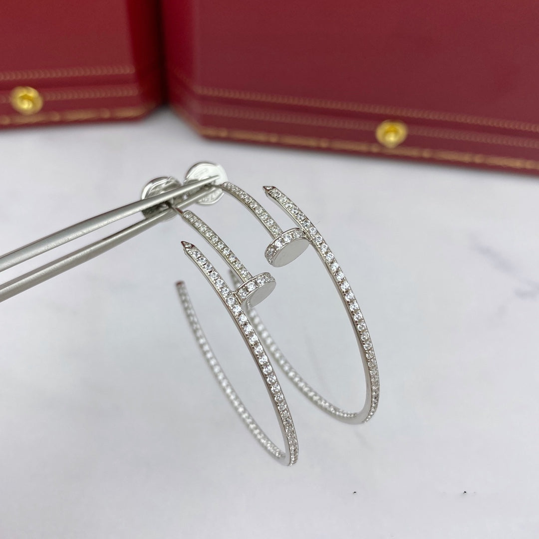 ??Loco?¡¥JUSTE EARRINGS FULL DIAMONDS 1.8MM