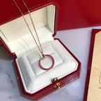 ??Loco?¡¥JUSTE NECKLACE GOLD RED DIAMONDS