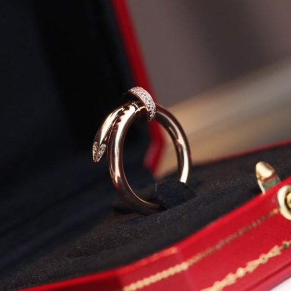[moco jewelrys]JUSTE RING 2.65MM PINK GOLD DIAMOND