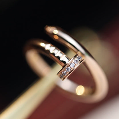 [moco jewelrys]JUSTE RING 2.65MM PINK GOLD DIAMOND