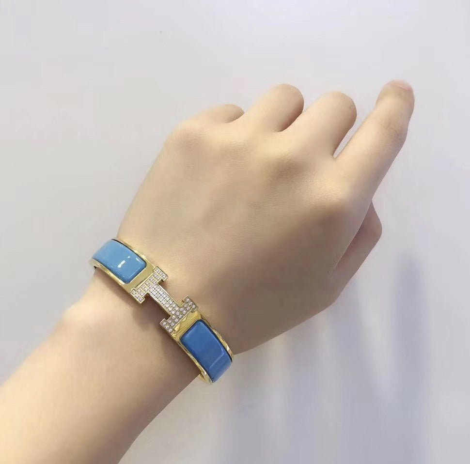 [moco jewelrys]H CLOUD BLUE BRACELET GOLD DIAMOND