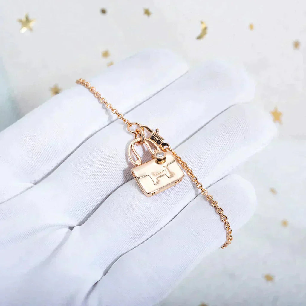 ??Loco?¡¥AMULETTE PEDANT ROSE GOLD NECKLACE